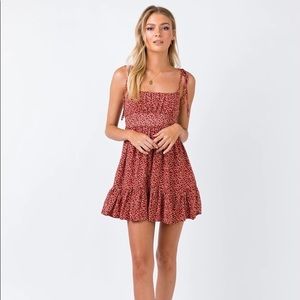 The Bonnie Mini Dress Maroon